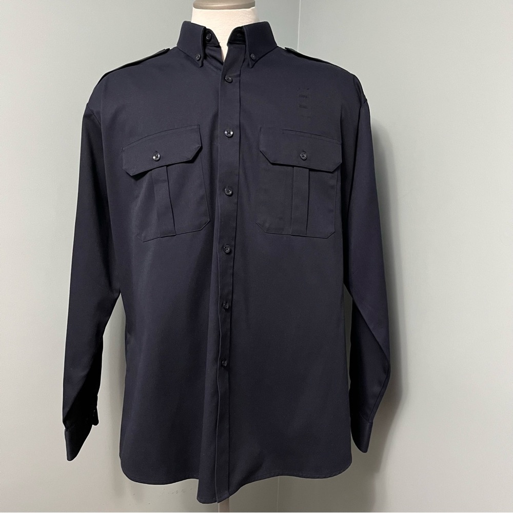 RAPIER UNIFORM SHIRT CBSA long sleeve navy blue size mens 18 - 36 REG workwear